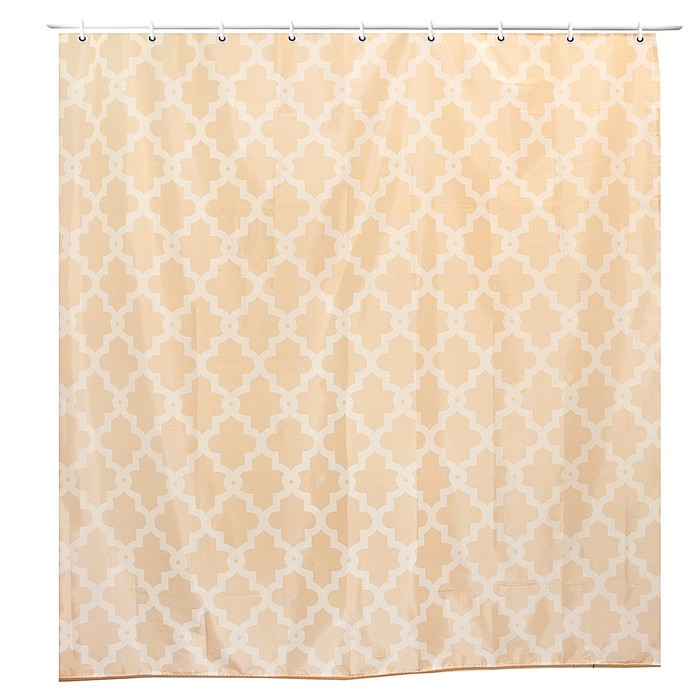 Штора для ванной 180х180 см "Марокко", полиэстер, цвет бежевый