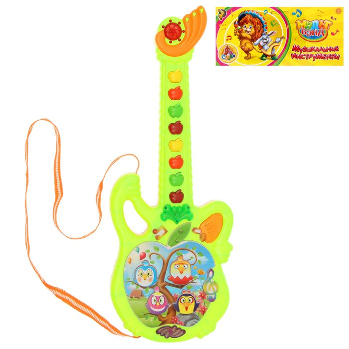 Игрушка музыкальная "Гитара птенчики», световые и звуковые эффекты,МИКС