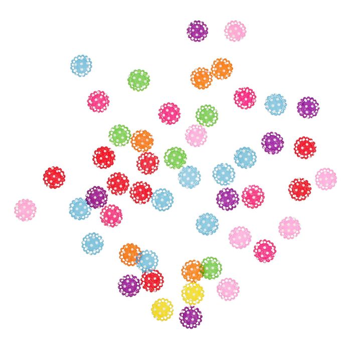 Декор для творчества набор 50 шт. "Салфетка в горошек" МИКС