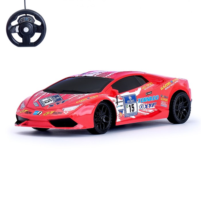 Машина радиоуправляемая "Гоночный болид", с аккумулятором, масштаб 1:16, световые эффекты, МИКС