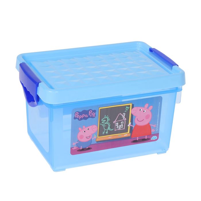 Детский ящик для хранения мелочей "Свинка Пеппа" 5,1 л, цвет голубой