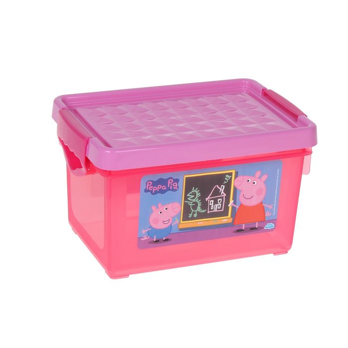 Детский ящик для хранения мелочей "Свинка Пеппа" 5,1 л, цвет розовый