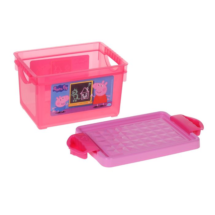 Детский ящик для хранения мелочей "Свинка Пеппа" 5,1 л, цвет розовый