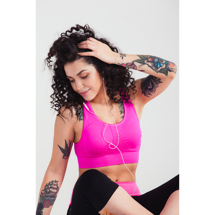 Топ женский спортивный арт.11180, цвет розовый, размер 40-42 (S)