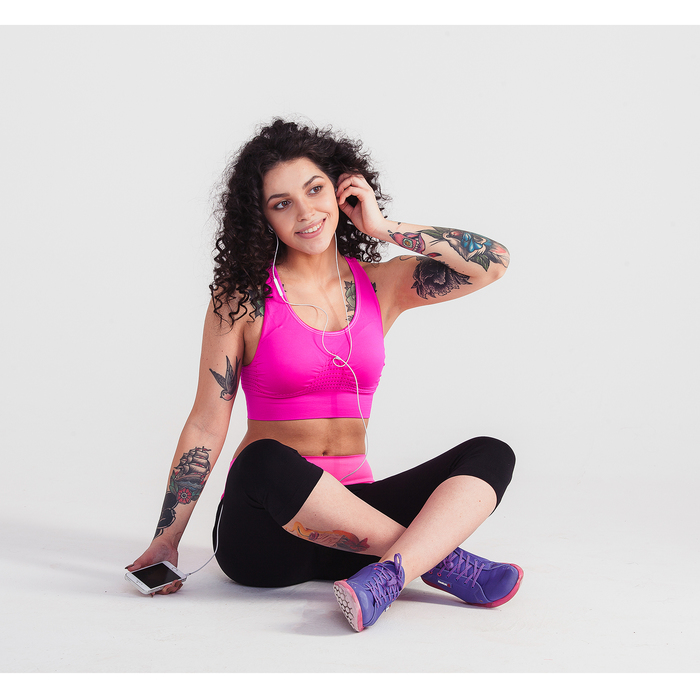 Топ женский спортивный арт.11180, цвет розовый, размер 44-46 (M)