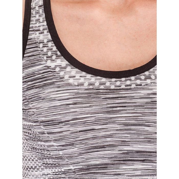 Топ женский спортивный арт.55186C цвет серое мулине, р-р 44-46 (M)