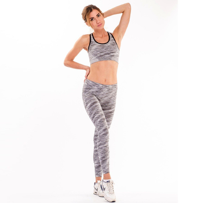 Топ женский спортивный арт.55186C цвет серое мулине, р-р 44-46 (M)