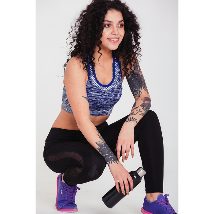 Топ женский спортивный арт.55186C цвет синее мулине, р-р 44-46 (M)