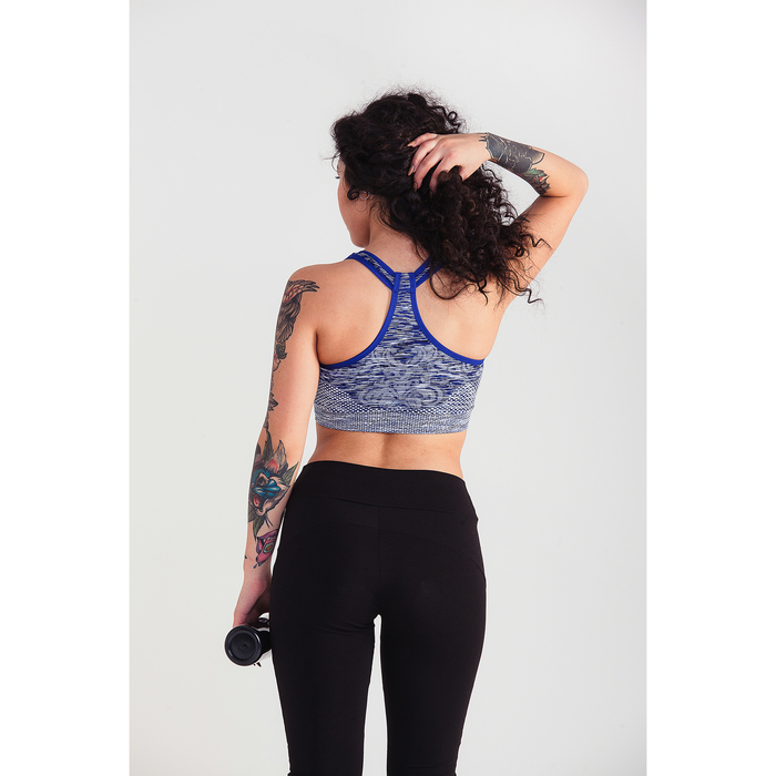 Топ женский спортивный арт.55186C цвет синее мулине, р-р 44-46 (M)