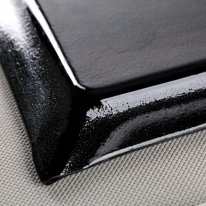 Тарелка 25х2 см "Стиль", цвет черный