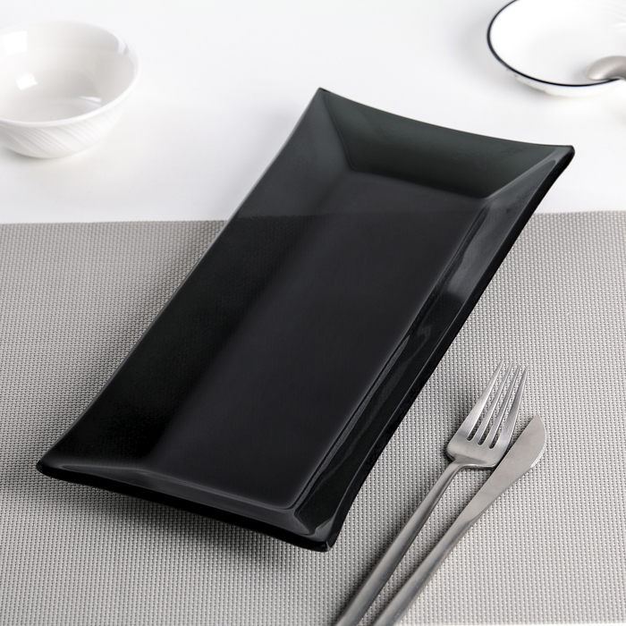Блюдо "Стиль" 32,5х15х2 см, цвет черный