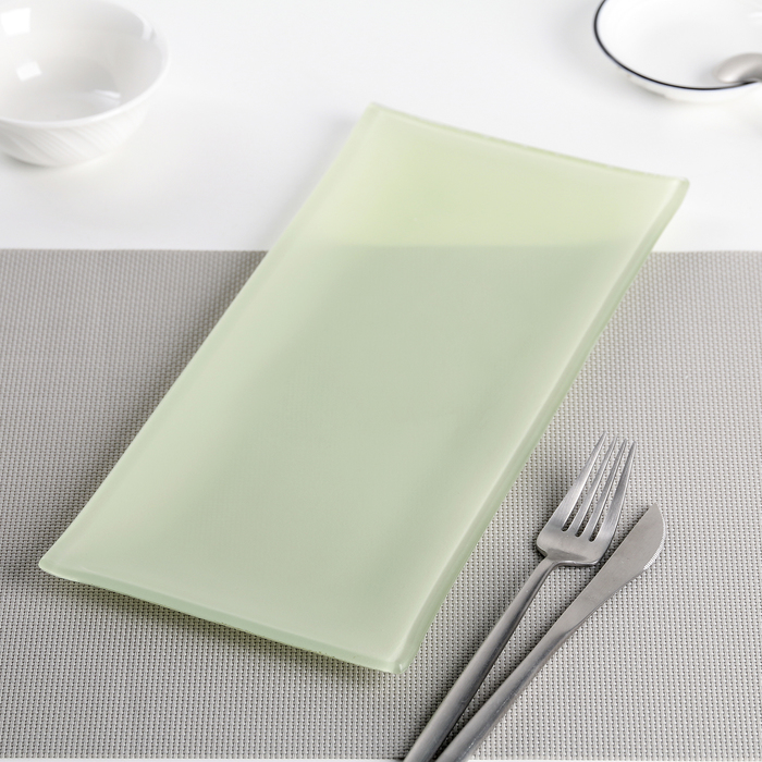 Блюдо "Пастель" 32,5х15х1,5 см, цвет зеленый