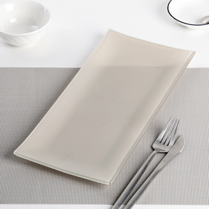 Блюдо "Пастель" 32,5х15х1,5 см, цвет бежевый