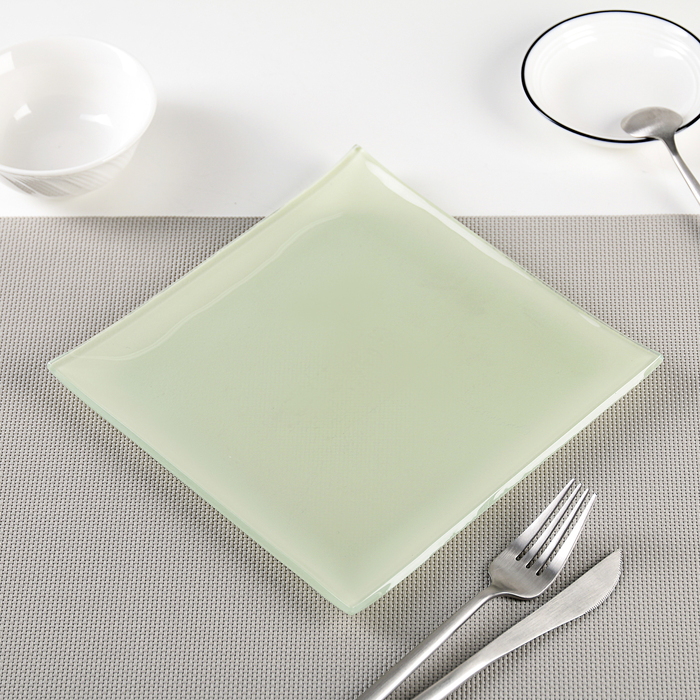Тарелка 20х1,5 см "Пастель", цвет зеленый