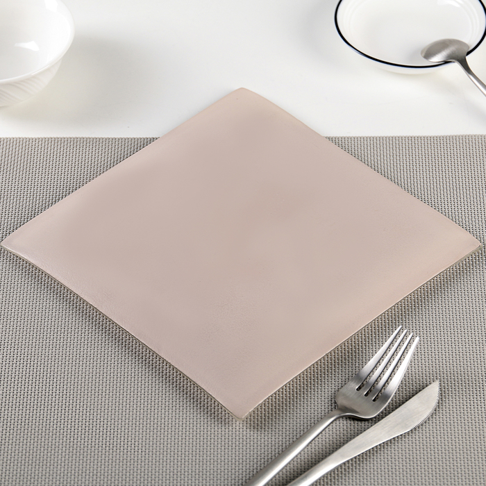 Тарелка 20х1,5 см "Пастель", цвет бежевый