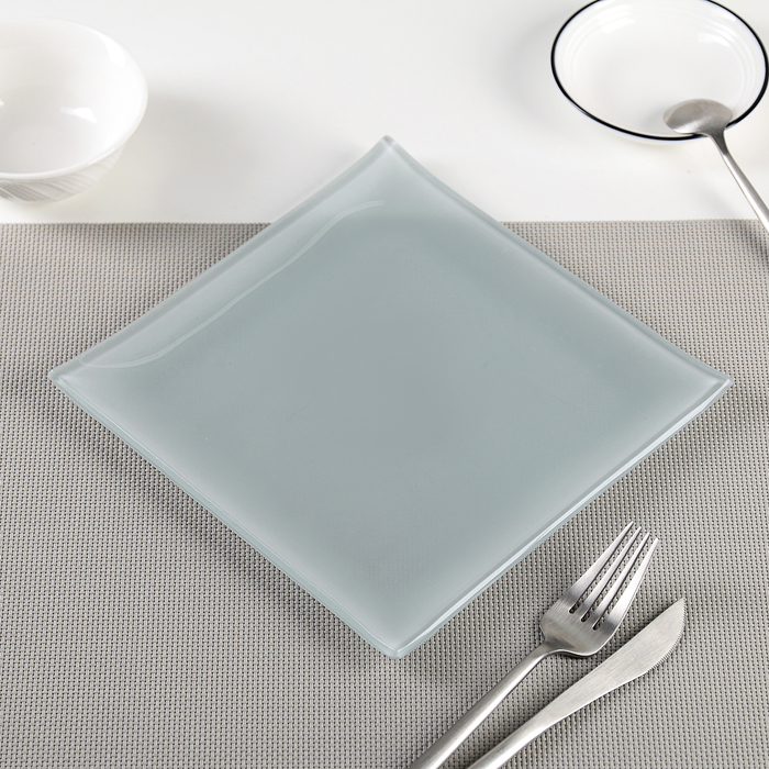 Тарелка 20х1,5 см "Пастель", цвет серый