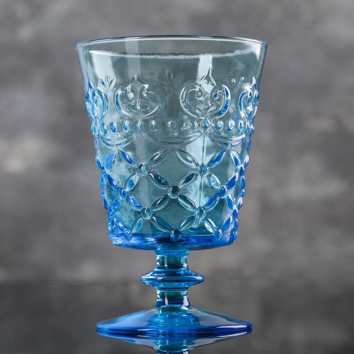 Бокал 240 мл "Винтаж", цвет голубой