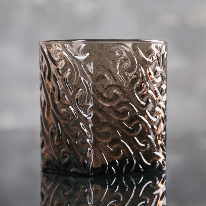 Стакан 240 мл "Цепь", цвет серо-коричневый