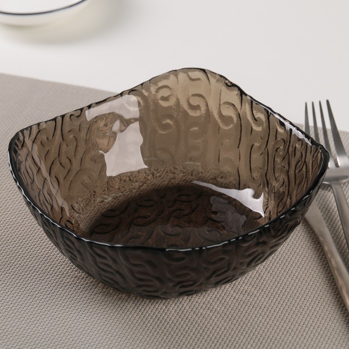 Салатник 400 мл &quot;Цепь&quot;, цвет серо-коричневый