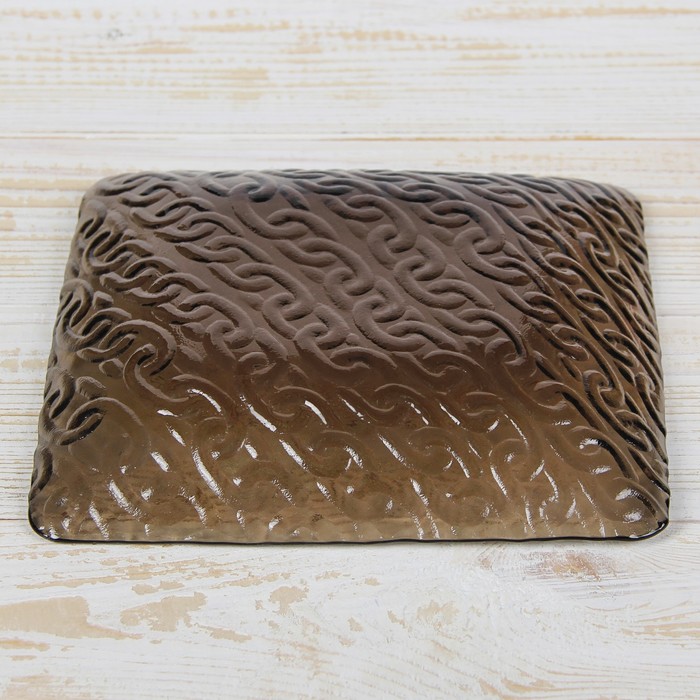 Тарелка 16,5 см "Цепь", цвет серо-коричневый