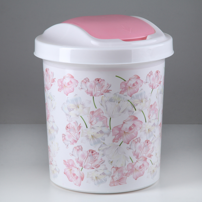 Контейнер для мусора 12 л "Орхидеи"