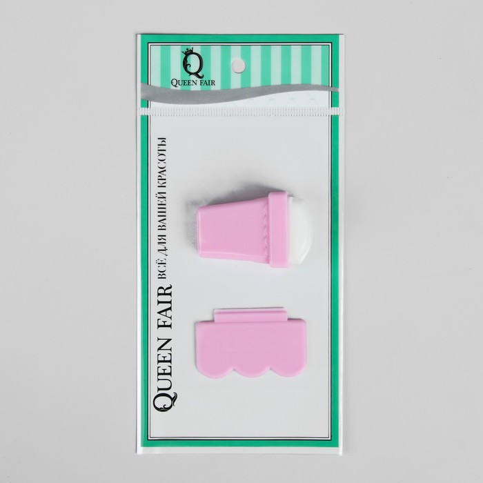 Набор для стемпинга: штампик прямоугольный, скребок, МИКС