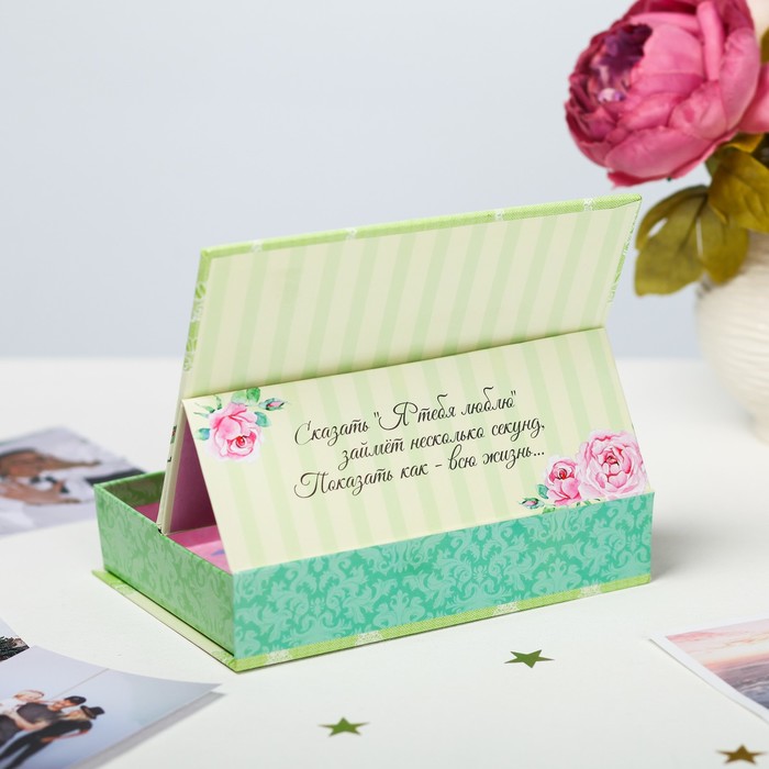 Фотоальбом на 36 фото в подарочной коробке с фоторамкой на крышке "Свадьба"