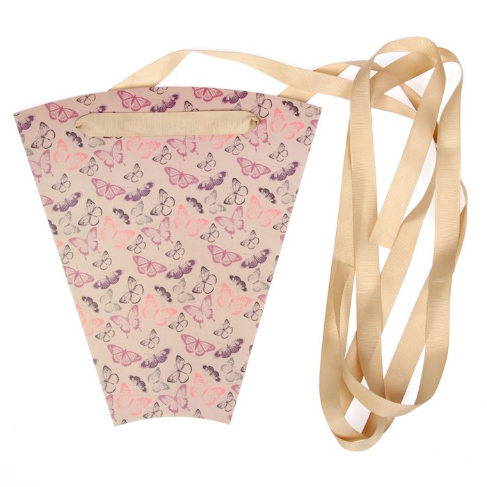 Конверт‒конус для цветов «Бабочки», 8 × 26,5 см