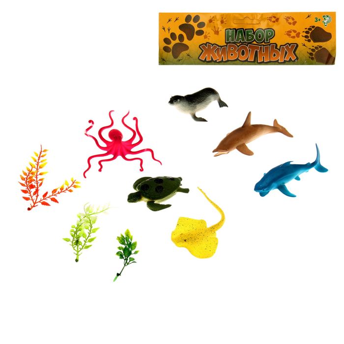 Набор животных «Морские обитатели», 6 фигурок с аксессуарами