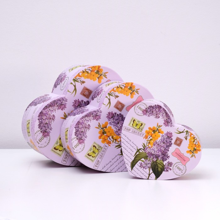 Набор коробок 3в1 "Цветы", 31 х 27,5 х 13 - 22,5 х 19,5 х 10 см