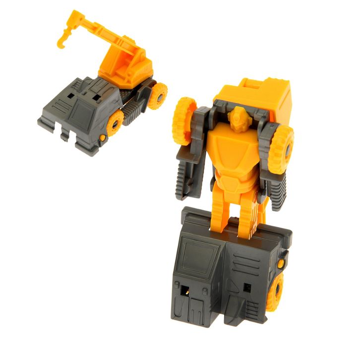 Робот-трансформер «Кран», цвета МИКС