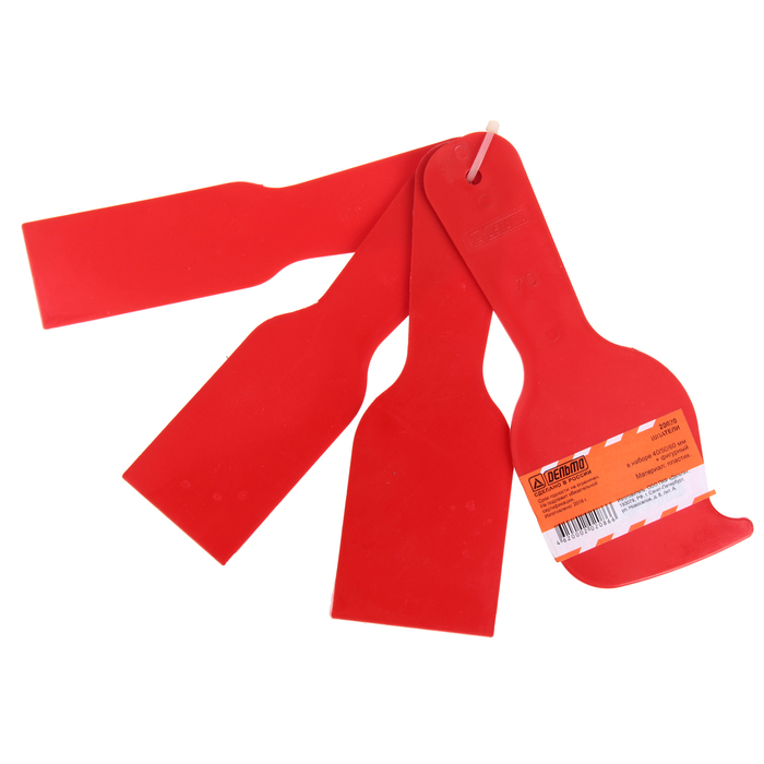 Набор шпателей "Дельта", 4 шт., 40-50-60 мм + фигурный, пластик