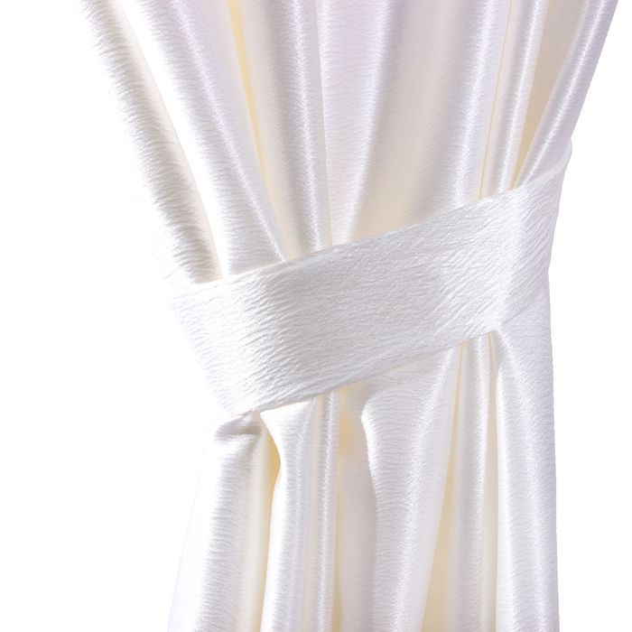 Штора портьерная "Этель" ширина 135 см, высота 250 см, цвет белый, глянцевая