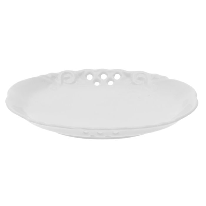 Тарелка "Ажур" белая