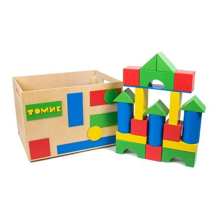 Напольный конструктор "Томик", 70 деталей в тележке