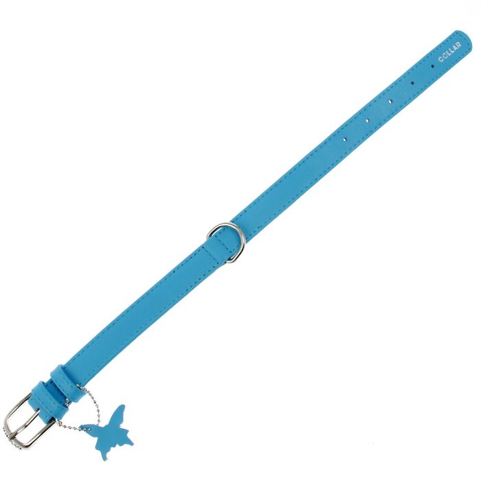 Ошейник неукрашенный CoLLaR Glomour, 30-39 х 2 см, синий