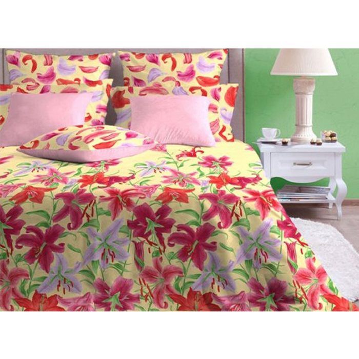 Постельное бельё «Лион ваниль/2» 1,5 сп., размер 156х220 см, 140х205 см, 50х70 см-2 шт., бязь 142 г/м²