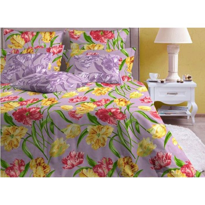 Постельное бельё «Голландия грей/2» 2сп., размер 214х220 см, 172х205 см, 70х70 см-2 шт., бязь 142 г/м²