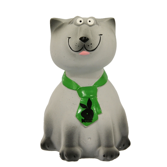 Копилка "Кот Степан" серая