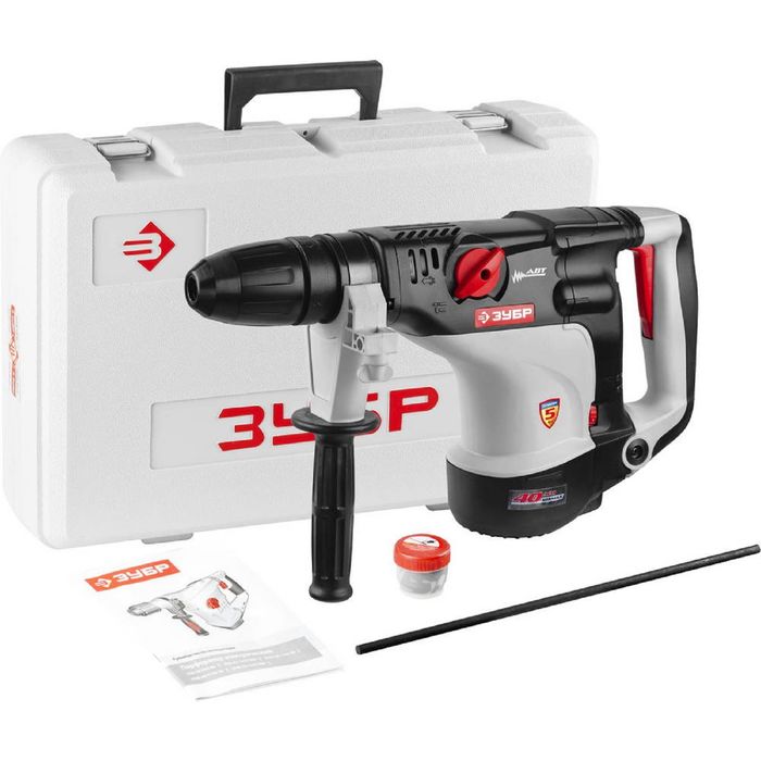 Перфоратор "ЗУБР" ЗПМ-40-1100 ЭК, SDS-Max, 12 Дж, 8,0 кг, 1100 Вт, кейс