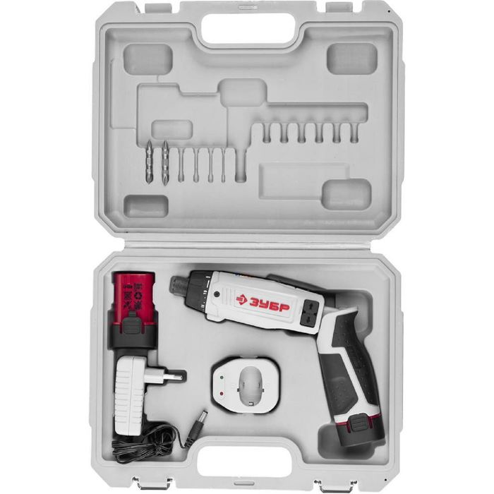 Отвертка "ЗУБР" "Трансформер-М" ЗО-7.2-Ли КН, 2 скорости, 1,5 А/ч, Li-Ion, 7,2 В, кейс