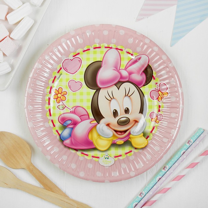 Тарелки бумажные "Малышка Минни" 20 см (набор 8 шт) / Baby Minnie
