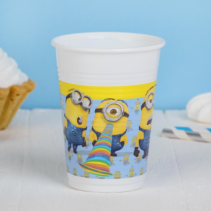 Стаканы пластиковые 200 мл "Милые Миньоны" (набор 8 шт) / Lovely Minions