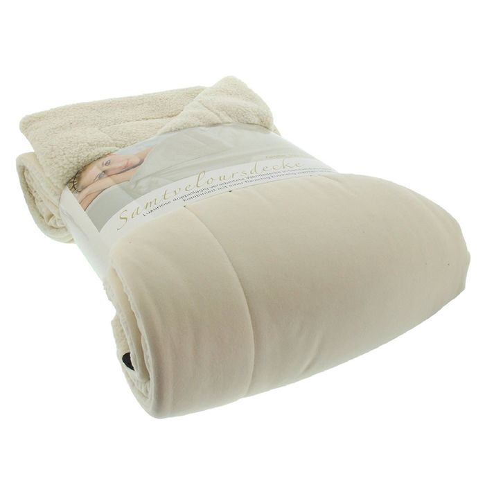 Плед "SAMT VELOURS", размер 150х200, цвет бежевый ПГ-08987