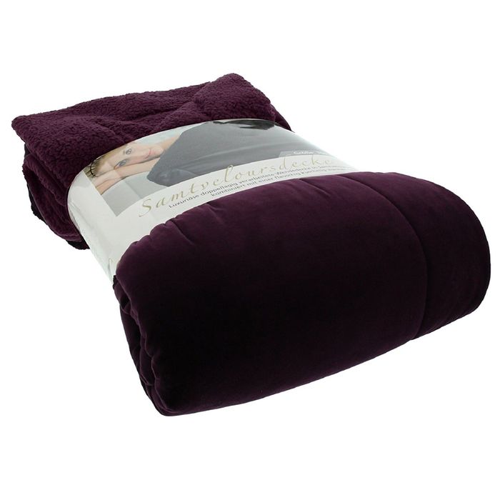 Плед "SAMT VELOURS", размер 150х200, цвет фиолетовый ПГ-08987