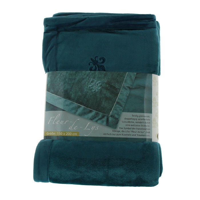 Плед "FLEUR-DE-LYS", размер 150х200, цвет морской ПГ-09011