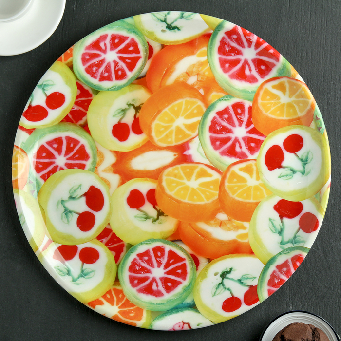 Поднос круглый 38 см "Ассорти"