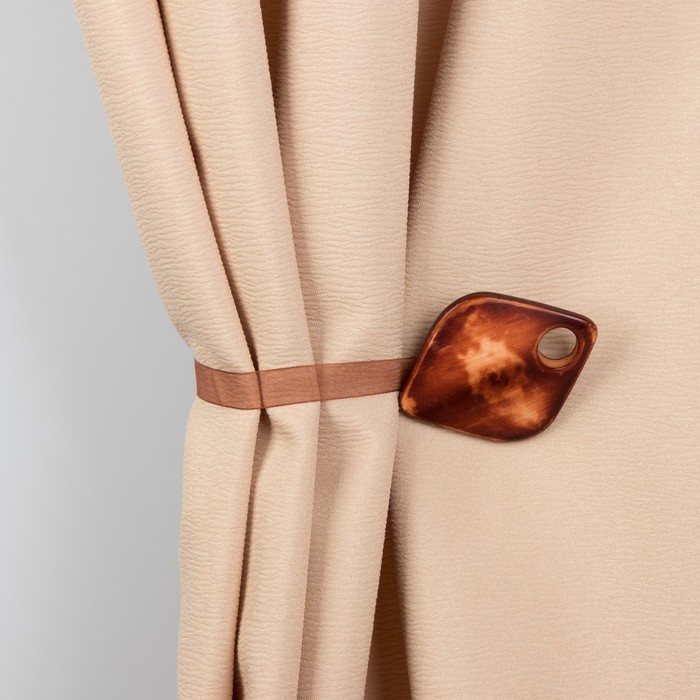 Подхват для штор на ленте "Форест", цвет коричневый