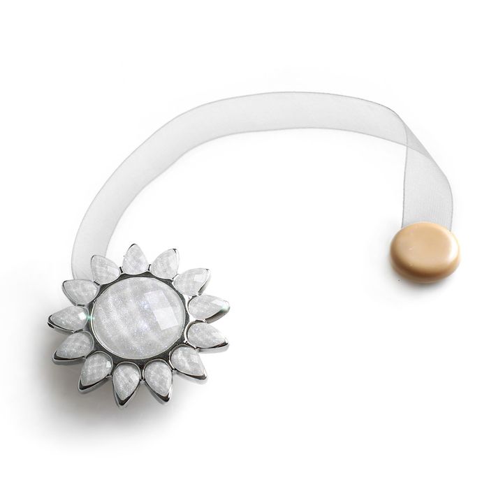 Подхват для штор на ленте "Солнышко", d=5см, цвет белый