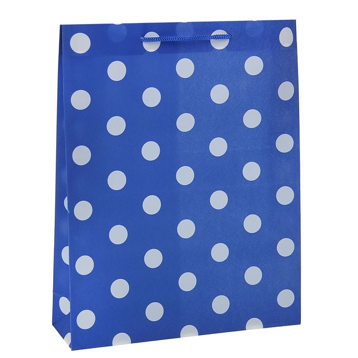 Пакет пластиковый "Горох" 18 х 22 х 7,5 см, синий